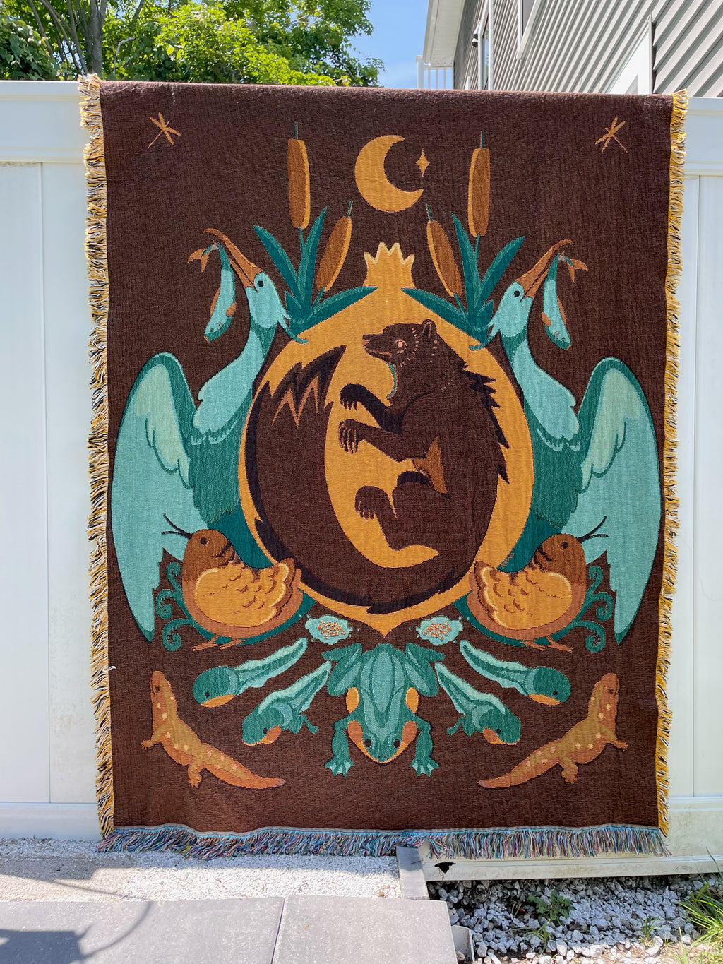 Swamp life blanket 54” x 72” woven
