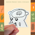Small Brain Remi Vinyl sticker