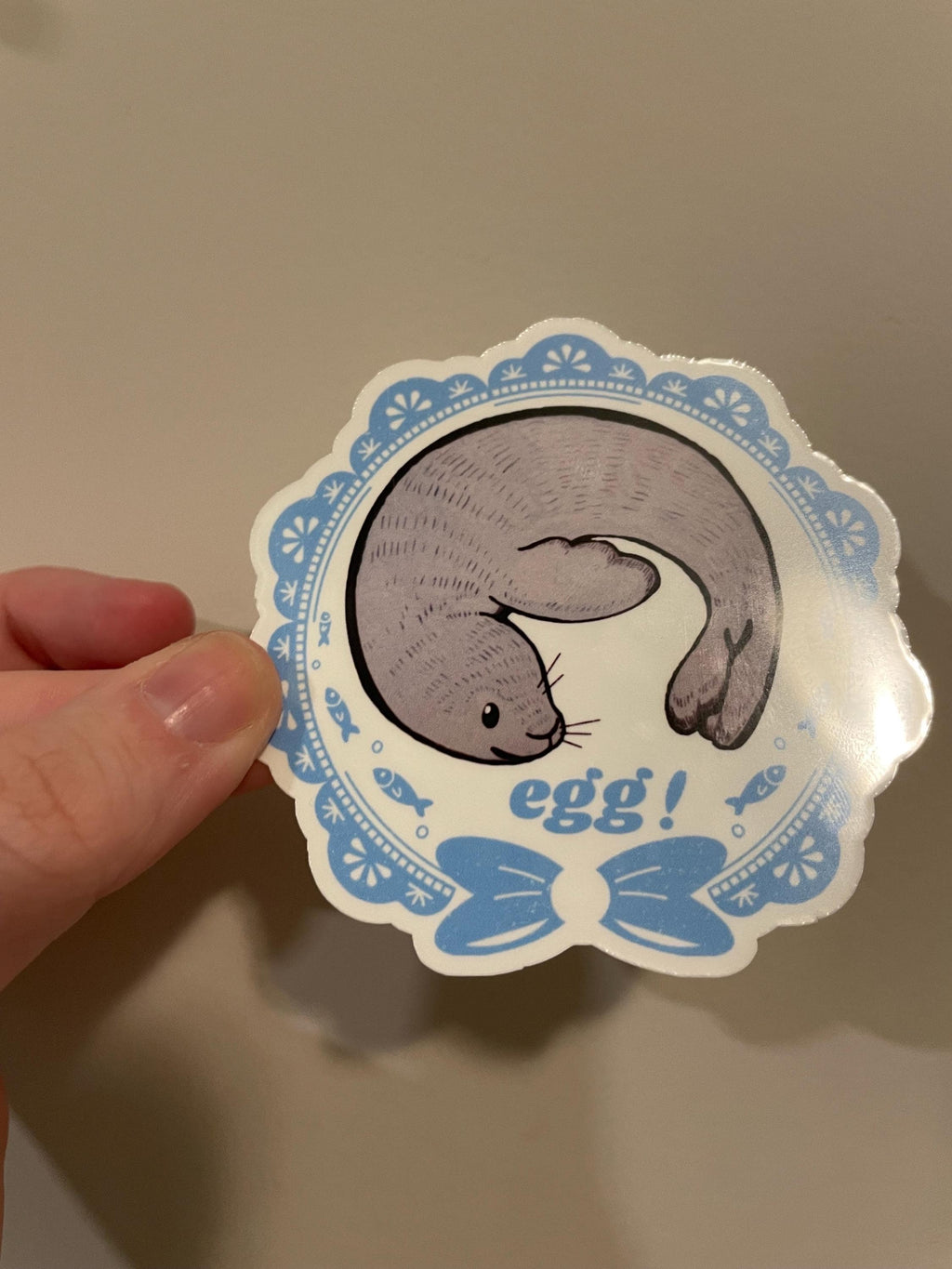 Seal sticker vinyl egg! Sticker