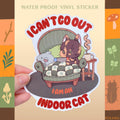I’m an indoor cat gamer cozy sticker, vinyl, water proof