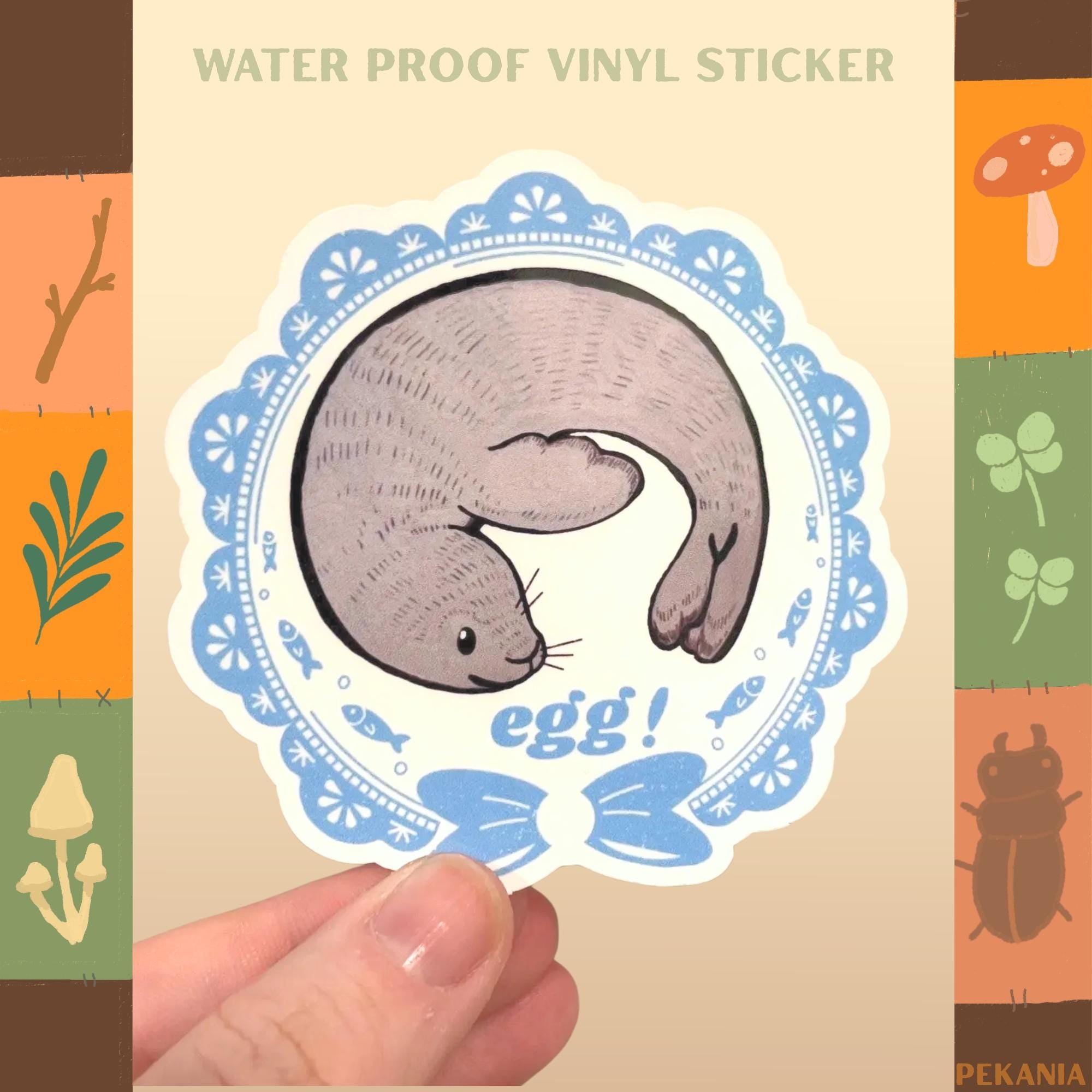 Seal sticker vinyl egg! Sticker