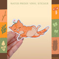 Adorable Cat flower vinyl sticker