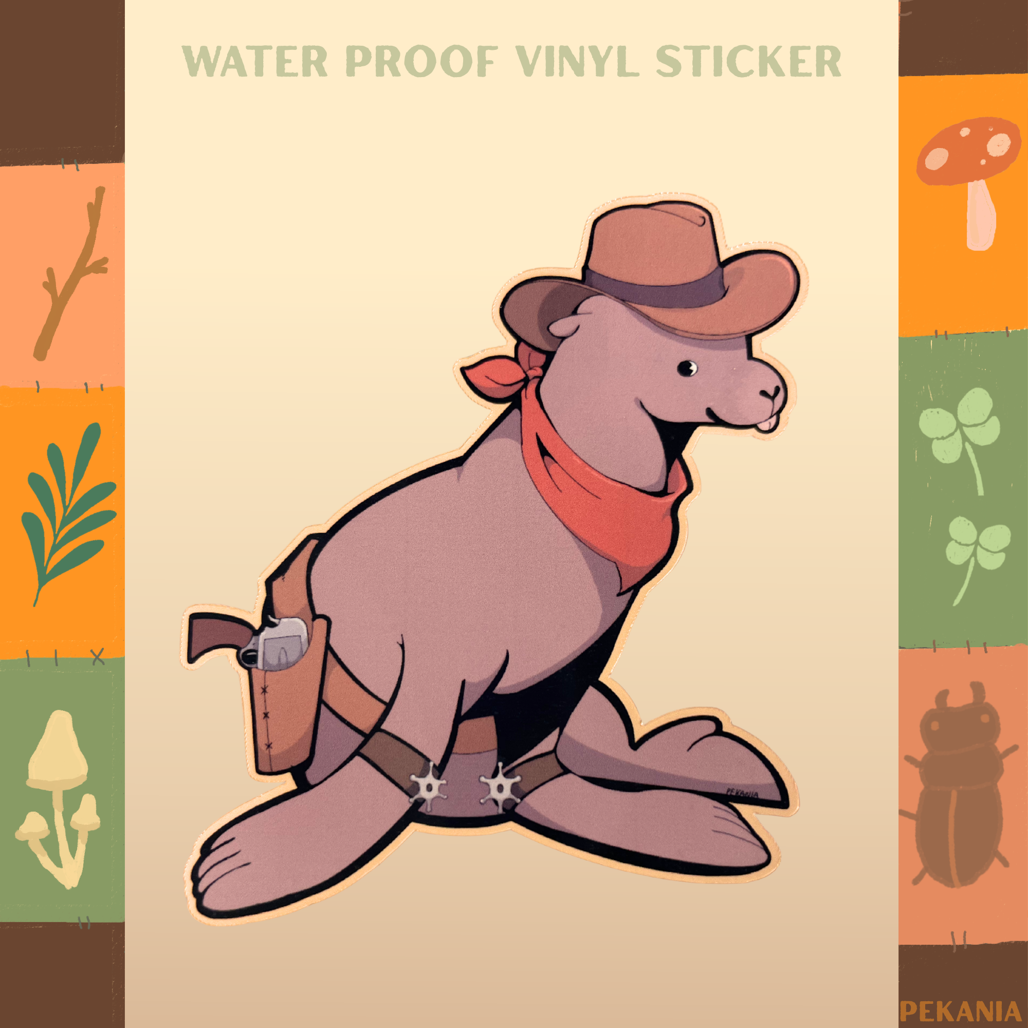 Cowboy Sea Lion Sticker
