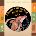 Drank tap water and now I’m gay deer sticker vinyl